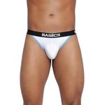 BASIICS by La Intimo Men's Cotton Spandex Thigh High Brief White