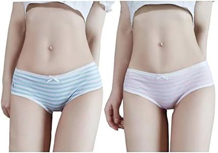 FASXIR Japanese Style Cute Striped Cotton Thong Pouch Bikini Underwear Briefs Cosplay Panties for Women Men Pack of 2, Style 1, X-Small-X-Large