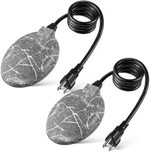2 Pack Upgrade Bird Bath Heater for Outdoors in Winter, Pond Deicer 60 Watts Birdbath Deicer Water Heater Thermostatically Controlled with Auto Shut off Function for Patio Lawn (Frosted Gray)