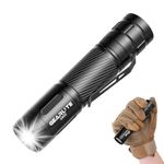 GEARLITE Torches LED Super Bright Rechargeable, LED Torch Rechargeable with 3 Lighting Modes, Long Battery Life, Waterproof Pocket Flashlight for Power Cuts, Emergency, Camping, Hiking, Outdoor