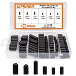 ISPINNER 100pcs Rubber Vacuum Caps Assortment Kit, Hose End Caps for Carburetor, Manifold, Automotive 3/16" 5/32" 7/32" 1/4" 5/16" 3/8"