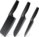 Leeonz Stainless Steel Kitchen Knife Set, Meat Knife,Professional Chef’s Knife Set, Sharp Blade with Ergonomic Handle for Home Kitchen and Restaurant (A - Kitchen 3PCS Knife Set)