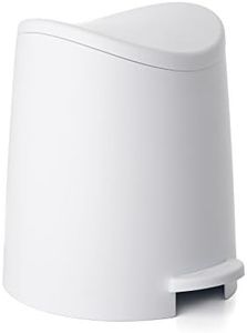 Tatay Papelera Baño con Pedal Estándar, 3L de Capacidad, de Polipropileno, Libre de BPA, Color Blanco, Medidas 19 x 21.8 x 22.1 cm