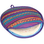 Tortilla Warmer Pouch (Multicolour, 12 Inch), Microwavable Fabric Tortilla Heater Pouch to Keep Tortillas Soft & Warm, Insulated Heat Keeper for Flour & Corn Shells, Ideal for Tacos & More by PixiPy