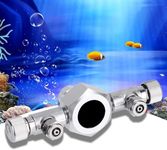 CO2 Splitter Multi Ways Distributor CO2 Multi Pass Splitter Aquarium Regulator CO2 Splitter Valve for Fish Tank(2 Ways)