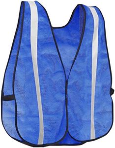 KAYGO Reflective High Visibility Safety Vest, KG0008-10 Silver Stripe, for Men and Women, Pack of 50 (blue)