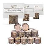 THE TWIDDLERS - 50 Pine Wood Rustic Table Place Card Name Holders for Weddings & Events