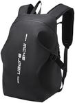 MOSYQI Motorcycle Backpack for Men,Waterproof Motorcycle Helmet Backpack,Motorcycle Accessories,Large Capacity Riding Backpack,Motorcycle Backpacks Storage Bag with Reflective Strip, Black, Helmet