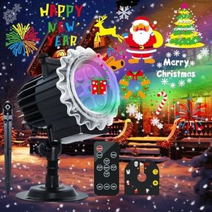 Christmas Lights Decorations,MOSSNDAR 96 Patterns Projector Outdoor,LED Christmas Projector Lights with Remote Control Timer,Waterproof Projection Lamp Outside Indoor for Party Birthday Xmas New Year