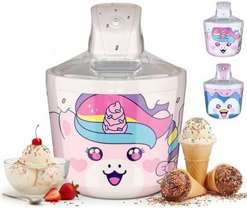 1.2 Quart Unicorn Electric Ice Cream Maker Machine for Kids – Best Countertop Ice Cream Machine for Homemade Soft Serve, Sorbet, Gelato, Frozen Yogurt – Fun & Easy Desserts for Families, easy to Clean