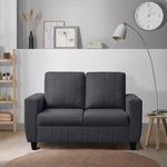 MADEFORWOOD Modern 2-Seater Loveseat - Upholstered Comfortable Sofa for Living Room, Bedroom, or Office - Compact & Stylish Seating