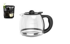 Replacement for KEURIG K-DUO Single Serve 12 Cups Glass Coffee Carafe 5100 (not Fit K-Duo Essentials Model) Black Close Handle