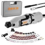 Power Rotary Tool Kit 170W: DEKOPRO 126pc Multi DIY Tool Kit for Wood/Metal - Mini Electric Sander/Drill Set with Flex Shaft for Carving, Cutting, Sanding, Grinding, Polishing, Engraving (Grey)