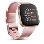 Strap for Fitbit Versa 2 Straps/Fitbit Versa Strap/Fitbit Versa Lite Strap for Women Men, Silicone Sport Classic Replacement Straps Compatible with Fitbit Versa Lite/Fitbit Versa 2(S,Rose Gold)