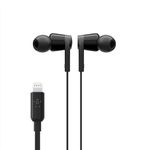 Belkin RockStar iPhone Headphones with Lightning Connector (Lightning Headphones for iPhone, Lightning Earphones for iPhone), Black