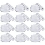 12 Pcs Travel Cosmetic Jar Pots 5ml Creams Make-up Sample Containers with Lids for Women Glitter Nail Art Storage Bottles