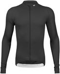 Wulibike Cycling Jersey Men Long Sleeve, Road Bike Jerseys Full Zipper with Pockets, Suitable for Spring and Autumn Black M