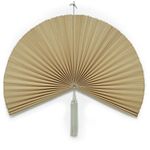 KOLWOVEN Rustic Fan Wall Decor - Over Bed Wall Decor - Bedroom Wall Decor Above Bed - Giant Bamboo Fan- Wall Pediment - Beautiful Wall Art for Home Decoration (Extra Large 47''x24'', Ivory)