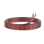 12awg Silicone Electrical Wire 2 Conductor Parallel Wire line 50ft [Black 25ft Red 25ft] 12 Gauge Soft and Flexible Hook Up oxygen free Strands Tinned copper wire