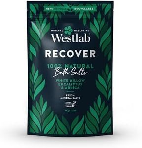 Westlab - 1kg - Recover Epsom Salts Infused with White Willow & Eucalyptus - Soothe Sore Muscles and Boost Recovery - Resealable Pouch
