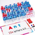 VoSinrly Magnetic Letters 234Pcs with Magnetic Board and Storage Box - Foam Alphabet Letters for Kids Spelling and Learning