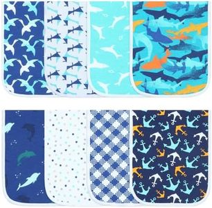 Hakochia Burp Cloths for Baby Boy & Girl Organic Cotton Large Unisex Burp Clothes Extra Absorbent Soft Neutral Burping Rags Spit Up Cloth Sets for Newborns 8 Pack