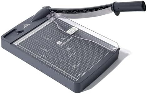 JIELISI Papierschneider (Bis 80g A4, 12 Blatt Schneidleistung) Manuell Schneidemaschine, Papierschneidemaschine, Hebelschneider, Schere für Papier und Fotos, höchste Präzision(Dunkelgrau)