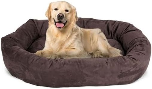 40" Chocolate Suede Bagel Dog Bed By Majestic Pet Products