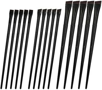 15 Pcs Eye-liner Brush Set, 3 Styles Fine Angled Eye Liner Brushes, Ultra Thin Slanted Flat Angled Precision Eyebrow Makeup Brushes, Eyebrow Concealer Brush for Beauty Cosmetic Tool, Black