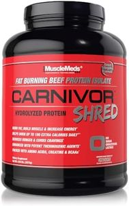 MuscleMeds Carnivor Shred Fat Burning Hydrolized Beef Protein Isolate, 0 Lactose, 0 Sugar, 0 Fat, Chocolate, 4.56 Pound