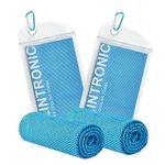 flintronic Cooling Towel 2 Pack (48"x12"), Cooling Cold Towels for Neck, Quick Dry Golf Towel for Instant Relief, Soft Breathable Sweat Towel, Microfibre Fitness Towel for Travel, Hiking, Gym, Yoga