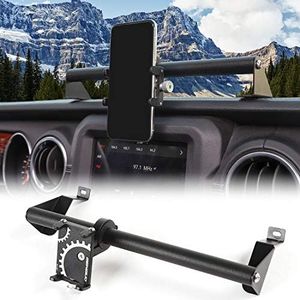 JeCar for JL Dash Phone Holder, Auto Mobile Phone Mount Stand for 2018-2020 Jeep Wrangler JL & Unlimited JLU, for 2020 Jeep Gladiator JT Truck
