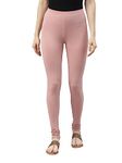 TWIN BIRDS Tailored Cut & Classic Fit Super Stretchable Rose Gold Coloured Cotton Elastane Fabric Churidar Leggings for Women - (3XL)