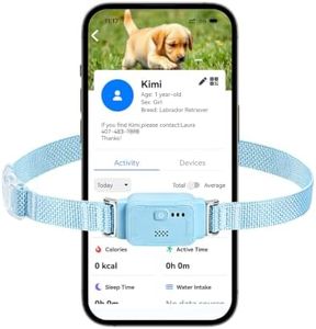CurvedMoon GPS Invisible Fence for Dogs with APP Control & Real-Time Tracking, Wireless Dog Fence Collar System, No App Subscription Fee, GPS Dog Collar for Small Medium Large Dogs (Blue)