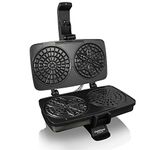 Chef'sChoice 834 PizzellePro Toscano Nonstick Pizzelle Maker Features Baking Indicator Light Consistent Even Heat Press Delicious Pizzelles in Seconds, 2-Slice, Silver