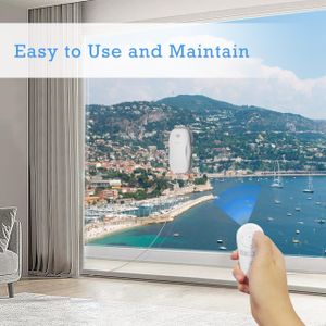 Tosima W2 Window Cleaning Robot – 3800Pa Suction, Edge Detection, Remote, White