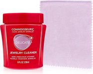 Connoisseurs Delicate Jewellery Cleaner Kit | Jewellery Cleaning for Gold, Diamonds & Platinum | Clean Earrings & Watches - With Dry Cleaning Cloth