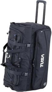 TUSA Roller Duffle Bag with Underwater Kinetics Super BCD & Regulator Hanger Black