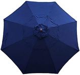 Formosa Covers Double Vented Replacement Umbrella Canopy for 11ft 8 Ribs in Navy (Canopy Only)