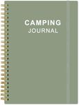 Heveboik Camping Journal and RV Travel Log Book - A5 Outdoor Camp & Adventure Journal for 25 Camping, Hiking Journal, Family Travel Books Camper Essentials Camping, 5.8" x 8.5", Cyan