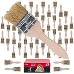 US Art Supply 48 Pack of 2 inch Paint and Chip Paint Brushes for Paint, Stains, Varnishes, Glues, and Gesso