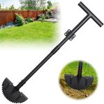 FLY HAWK Lawn Edger, 93cm Manual Grass Edging Tool Garden Border Cutter Edge with Professional Sharp Half Moon for for Patio, Flower Beds & Driveway/Black