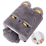 XIYUAN Hand Warmer Mouse Pad USB Heated Mouse Pad Winter Warm Plush Electric Hand Warmer with Wrist Support Timing Switch and Temperature Adjustable Features Winter Warm Gift(Gray)