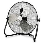 DORTALA 3-Speed High Velocity Floor Fan, 20 Inch Heavy Duty Metal Industrial Shop Fan with 225° Adjustable Tilt, for Commercial, Garage, Greenhouse, Warehouse, Workshop and Basement, Black