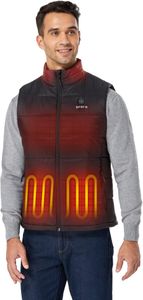 ORORO Men’s Heated Vest, Black – Lightweight, Size Large