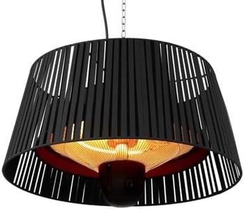 Instant Heater 1500W Ceiling Space Hanging Heater Electric Heater for Patio Porch Garage Warmer Room Infrared Heating Save Energy Indoor Outdoor Water Resistant