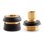 Gilmour 402GAQP Brass Quick Connector Set | Connect Garden Hose to Sprinklers & Sprayers | Male and Female Thread - 5 Pack