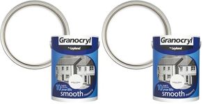 Leyland 303139 Granocryl Smooth Masonry Paint, Brilliant White, 2.5 Litre (Pack of 2)