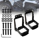 ATV Passenger Foot Rest, Foldable ATV Foot Rest for Rear Passenger Universal 4 Wheel Foot Pegs Compatible with Polaris Sportsman Scrambler Grizzly Foreman Cforce Fourtrax