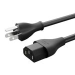 HYTEK Power Cord (1.5m/5ft, 1-Pack) 3 Prong (NEMA 5-15P to C13) 10A 125V 18AWG, Replacement Power Cord for Computer, TV Monitor Projector Printer Cooker and other compatible Home & Kitchen Appliances.